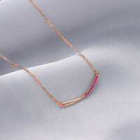 wholesale S925 silver electroplated new trendy Korean-style women's necklace set wholesale from the source factory-Fashion necklace 925 silver