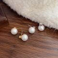 wholesale S925 Sterling Silver Cotton Pearl Earrings for Women, French Minimalist Luxury, Advanced and Simple, Face-Flattering, Understated Small Earrings-0-1