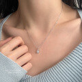 wholesale S925 Sterling Silver Minimalist Water Drop Zircon Necklace For Women With A Subtle Zircon Accent-0-1