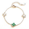 wholesale S925 Sterling Silver Lucky Four-Leaf Clover Children's Bracelet, Fresh and Sweet Minimalist Design, Forest-Style Jewelry Wholesale-0-4