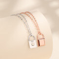 wholesale S925 Sterling Silver Niche Design Magnetic Love Lock Pendant Necklace for Couples, 520 Valentine's Day Gift-0-2