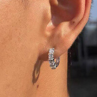 wholesale Metal: S925 Silver, Rose Gold Plated New European and American Style Round Design Rose Gold Ear Clasps Cross-Border Ins Style Earrings-E221 Rose Gold &gt;925 Silver