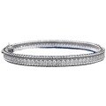 wholesale 925 Silver Plated with White Gold, Mu Jing Jewelry Double Row Bracelet for Women, Fashion Minimalist Row Diamond Thin Bracelet Delicate-0-4