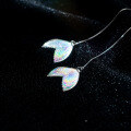 wholesale S925 Sterling Silver Small Fresh Sweet and Simple Sequins Fishtail Earrings Creative Cute Earrings M00115-0-1