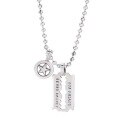 wholesale S925 metal blade pentagram necklace women's long pendant chain hip-hop retro trendy accessory for students and couples-0-4