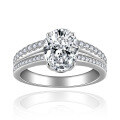 wholesale S925 silver plated with 18k gold, 2-carat egg-shaped moissanite double shank engagement ring with niche design for cross-border independent websites-0-0