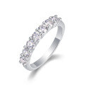 wholesale 925 silver non-fading stackable ring with moissanite for women, small and unique design, luxurious and high-end feel, worn on the index finger-0-2
