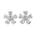wholesale Sterling silver new 4*6mm petal high carbon diamond earrings women high-end-0-4