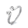 wholesale S925 Sterling Silver Retro Creative Black Myth: Wukong Golden Hoop Couple's Open Adjustable Ring-0-6
