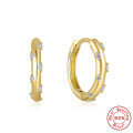 wholesale S925 Sterling Silver Classic Colorful Diamond-Encrusted Hoop Ear Clasp Earrings, a popular。-0-5