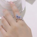 wholesale S925 Sterling Silver Japanese and Korean New Fashion Popular Butterfly Ring, Women's Small Luxury Hand Accessory Wholesale-0-4