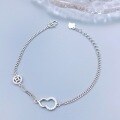 wholesale S925 Sterling Silver Fashion Minimalist Gourd Coin Wealth-Attracting Bracelet for Women, New Small Batch Design High-End Jewelry-0-0