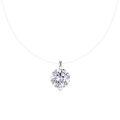 S925 Silver Moissanite Necklace, Cross-Border Mermaid Tears, Pure Silver, Light Luxury, Niche, Celebrity Xiaohongshu Live Streaming Hit-0-3