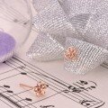 wholesale 18K Gold Small Daisy Ear Studs Rose Gold High-End Sensibility Colored Gold Earrings Niche 14K Yellow Gold Women's Earrings Gift-0-3