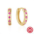 wholesale S925 Sterling Silver classic daily wear diamond-encrusted hoop ear cuff earrings,-0-7