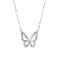 wholesale Metal hollow butterfly necklace for women, lightweight luxury ins minimalist style, high-end sense collarbone chain, simple and elegant sweater chain trendy-0-4