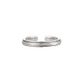 wholesale S925 pure silver 3182 matte brushed plain ring for women, minimalist style, small and unique retro personality couple's silver matching rings-0-5