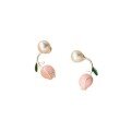 wholesale S925 Sterling Silver Fresh and Sweet Style Small and Unique Design Exquisite Tulip Bead Stud Earrings M06675-0-4