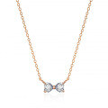 Sterling Silver 1ct Moissanite Bow Pendant Necklace-0-4