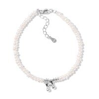 wholesale 925 Sterling Silver Hot-selling in Japan and Korea Women's Natural Freshwater Pearl Bracelet with H Letter Pendant Exquisite Design-DY150400-SS-WH 925 silver