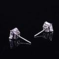 wholesale S925 Sterling Silver Neutral Style Ash-Cut Moissanite Eagle Claw 1/15/2/25 Carat Earrings in Stock-0-2