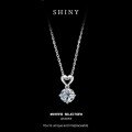 S925 Sterling Silver Moissanite Women's Minimalist Necklace Pendant-0-4