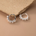wholesale S925 Sterling Silver Six Bead Ear Cuff with Ins Style Design for Women M03873-0-3