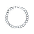 wholesale S925 sterling silver full pave zirconia hollow chain bracelet with hip-hop punk retro trendy and stylish design-0-0