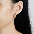 S925 Sterling Silver Moissanite Geometric Stud Earrings-0-3