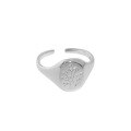 wholesale S925 Sterling Silver Geometric Floral Open Ring for Women, Korean Version, Minimalist, Versatile, and Niche on Ins-0-4