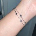 wholesale Metal S925 Silver New Style Double Layer Starry Sky Bracelet for Women, Minimalist Luxury Small Brand High-End Delicate Lucky Jewelry for Best Friend Girlfriend-0-1