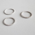 wholesale S925 Sterling Silver JL079 Korean-style Fashion Minimalist Beaded Edge Ring-0-1