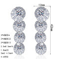 S925 Sterling Silver Moissanite Long Tassel Earrings for Women, Exaggerated Luxury Party Style-0-3