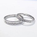 wholesale Silver Metal, Love of a Lifetime Fashionable Minimalist Couple Rings Niche Design High-End Sense Valentine's Day Gift for Boyfriend/Girlfriend Matching Rings Wholesale-0-5