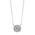 wholesale S925 Sterling Silver Moissanite Minimalist Diamond Pendant Light Luxury Necklace Collarbone Chain Valentine's Day Gift for Girlfriend Wholesale-0-4