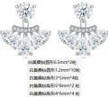 S925 Sterling Silver Versatile Elegant Two-Way Stackable Earrings for Women, European and American Cross-Border Hot Seller, Ins Style-0-4