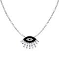 wholesale S925 Sterling Silver High-End INS Style Women's Creative Blue Eye Hand Design Light Luxury Evil Eye Necklace-0-14