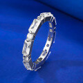 wholesale Metal material fashion rectangular pave-cut zircon ring jewelry new European and American style-0-1