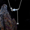 Metal Star Tassel Necklace for Women, Ins Minimalist Design, Luxurious and Versatile-0-1