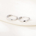 wholesale 925 Sterling Silver Moebius Ear Clips for Women, Small Niche Design, New Trendy Minimalist Ear Hoops Studs High-End Earrings-0-3