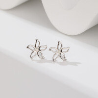 wholesale S925 Sterling Silver Small Minimalist Five-Point Star Ear Studs Women, Ins Style Niche Design Cross-Border New Accessories-Star Earrings 925 Silver