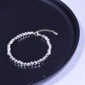 wholesale S925 Sterling Silver, Chao Xiaobai, A Few Liang of Broken Silver, Bracelet for Girls, Self-Discipline Beads, Ins Niche Design, Best Friend Matching Style-0-0