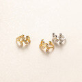 wholesale S925 silver petite branch ear clips for women, minimalist forest-style leaf non-pierced earrings G6601-0-2