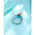 wholesale S925 Sterling Silver Freshwater Pearl Ring for Women, Minimalist Design, Autumn/Winter Advanced Sense Light Luxury Adjustable Ring-0-3