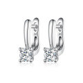 wholesale 925 Sterling Silver Earrings Set with Swarovski Zircon Ear Clasps, Ins Women's Sterling Silver Ear Accessories-0-4