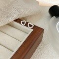 wholesale S925 Sterling Silver Minimalist Heart Stud Earrings for Women, Korean Ins Trendy Versatile Elegant Unique Earrings-0-1