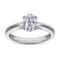 wholesale S925 Sterling Silver Cross-Border Hot-Selling Women's Jewelry Fashion Simulated Oval Diamond Ring Supports Drop Shipping-0-1