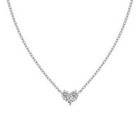 wholesale S925 Sterling Silver Oval-Shaped Shuimo Jade Square 8A Zircon Heart Flower Marquise Pendant Necklace for Women-White gold and white diamonds DY190890-SW-WH 925 silver