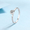 wholesale Pt950 plated 925 sterling silver D color 30ct moissanite ring for women, minimalist, factory direct supply-0-1