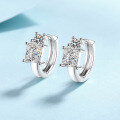 wholesale S925 Sterling Silver Moissanite Ear Clips Square Sugar Earrings for Women, Elegant Design Hoop Earrings, Internet-Famous Ear Cuffs Wholesale-0-6